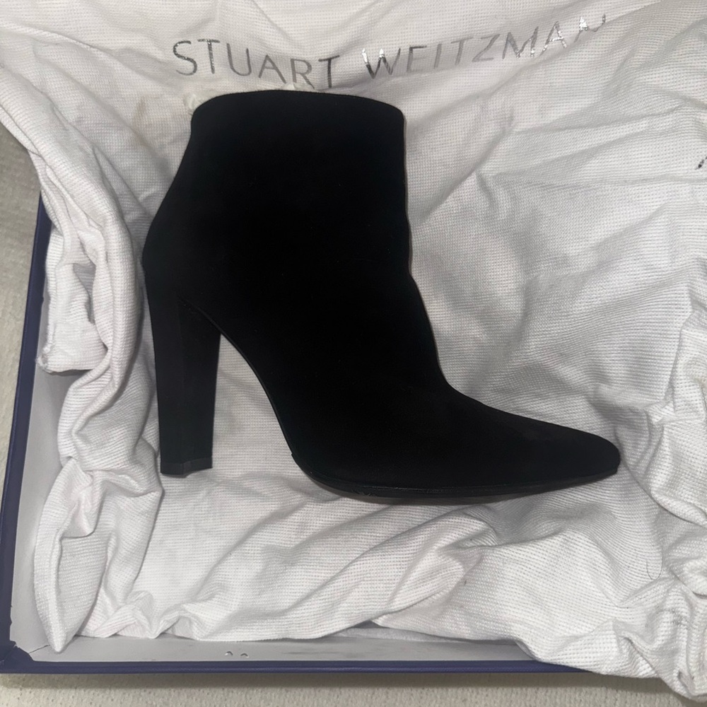 Stuart Weitzman Black Ankle Boots, sz 7.5